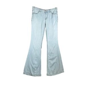 Free People Jeans Women 26 Light Wash Flare Denim Light weight bell bottom
